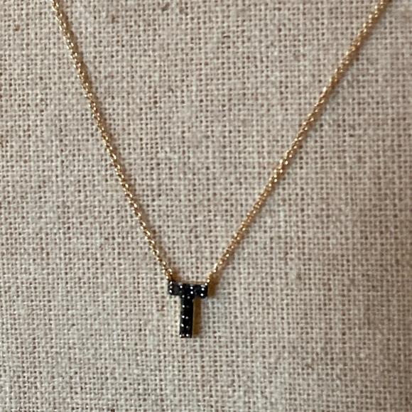 💎BLACK DIAMONDS 💎 Covet Pavé Initial “T”-Black - Picture 3 of 5